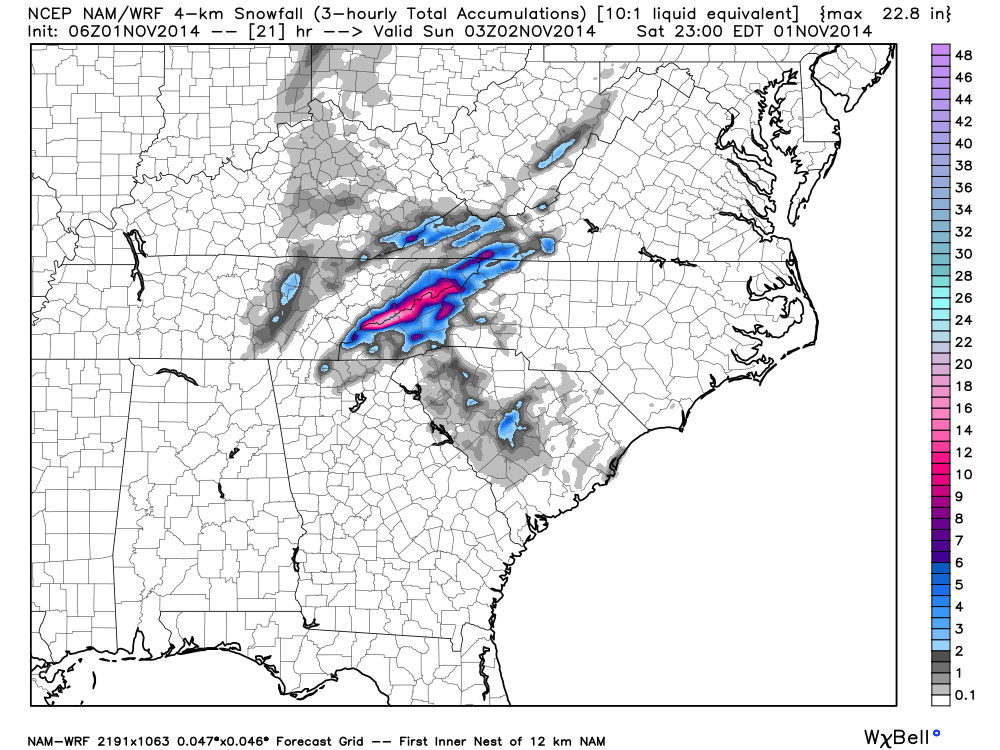 Earliest Snow Ever Recorded in South Carolina Tuesday Trader